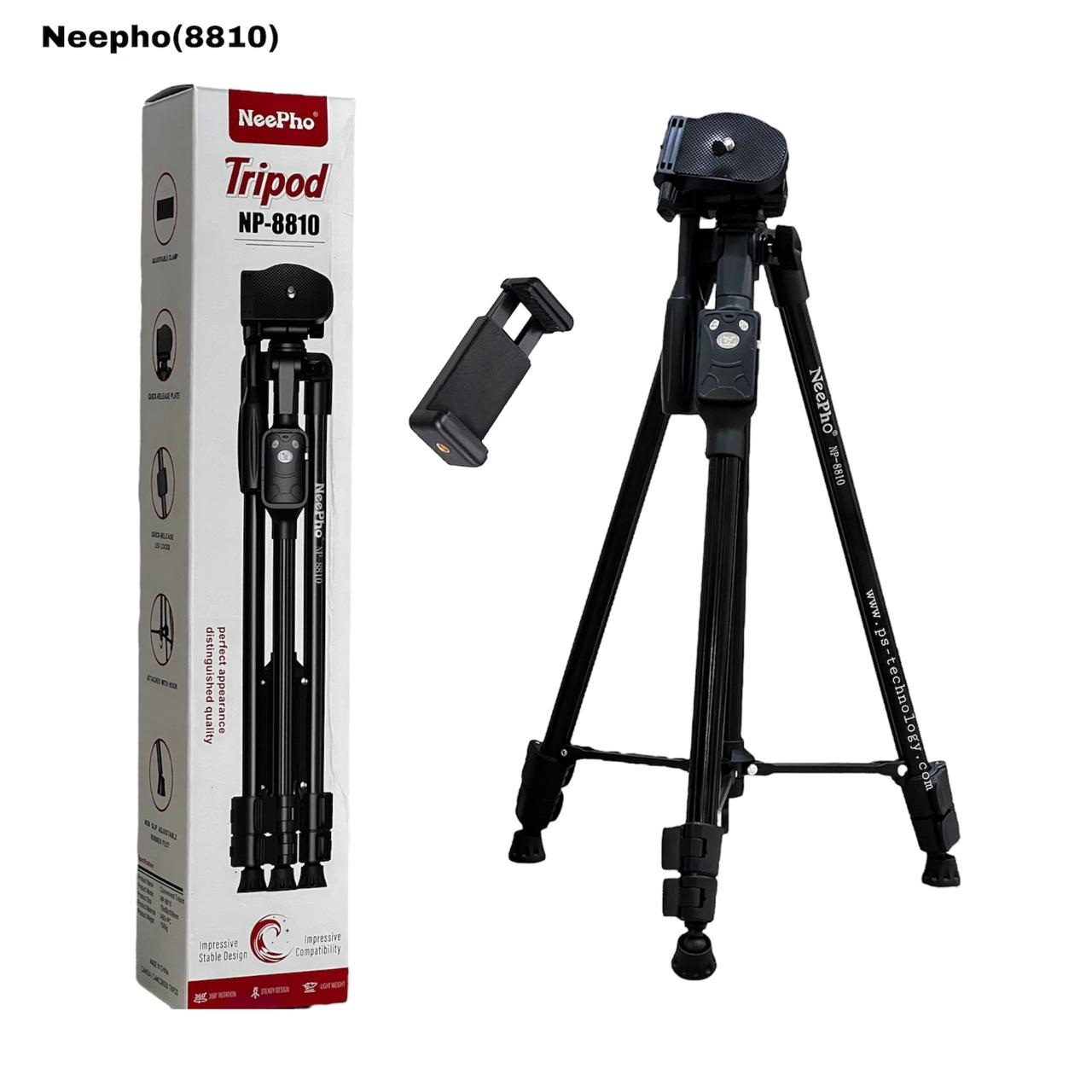 Neepho 8810 Professional DSLR Camera and Phone Tripod Stand Photography Photo Video Aluminum Tripod